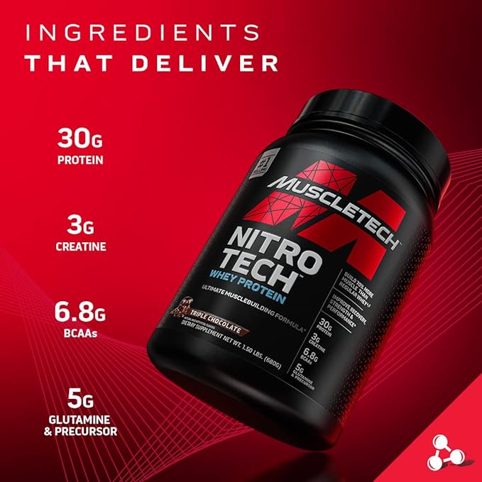 MuscleTech Nitrotech Whey Protein, 1.81 kg Milk Chocolate