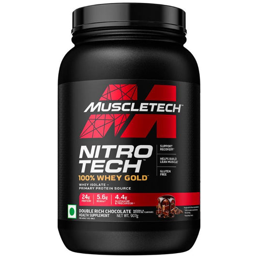 MuscleTech Nitrotech 100% Whey Gold - Double Rich Chocolate (907 g)