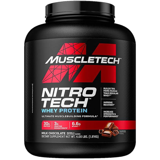 MuscleTech Nitrotech Whey Protein, 1.81 kg Milk Chocolate