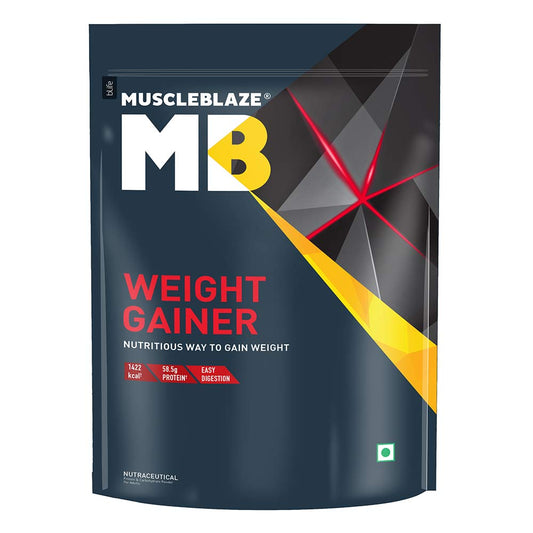 MuscleBlaze Weight Gainer with Added Digezyme, 1 kg (2.2 lb), Chocolate